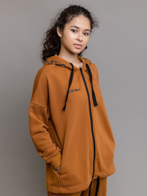 131-23f-1 Hoodie with zipper TERI