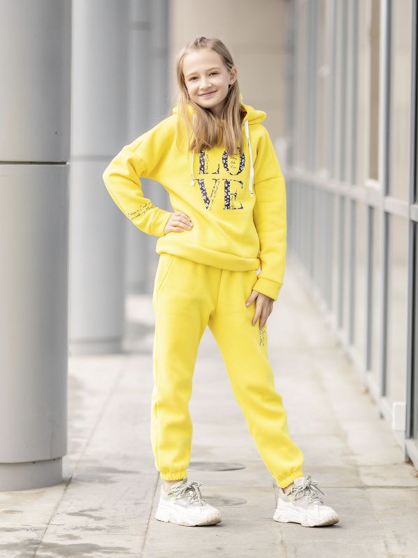 486-22v-2 Set of hoodie and trousers for girls "Little"