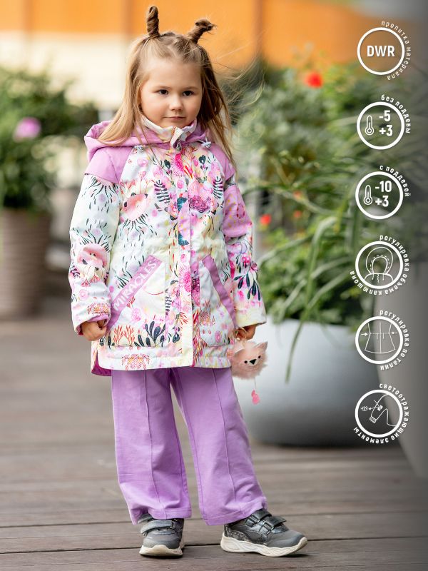 516-23v-2 Parka jacket for girls "Denmark"