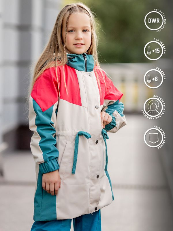 530-23v-2 Parka-raincoat for girls "Francis"