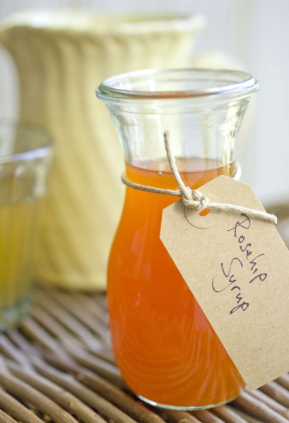 Traditional Alaskan Rose Hip Simple Syrup