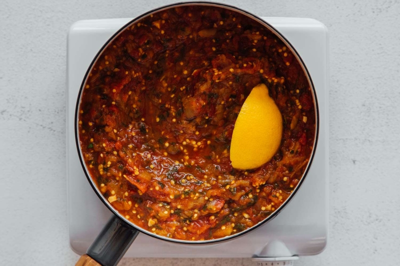 Moroccan Zaalouk (Cooked Eggplant and Tomato Salad)