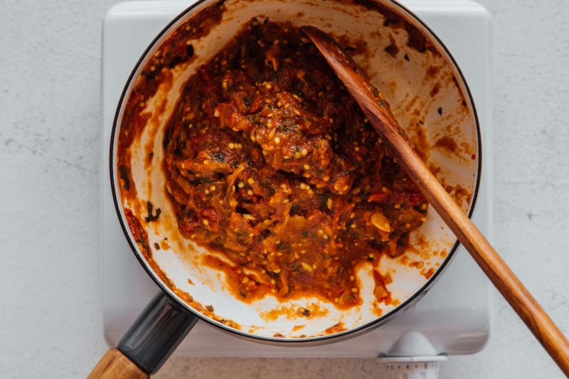 Moroccan Zaalouk (Cooked Eggplant and Tomato Salad)